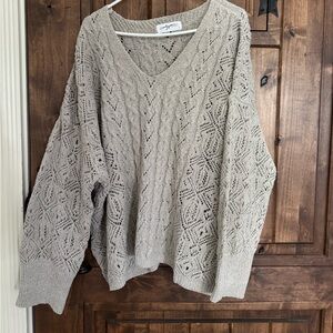 Carly Jean Los Angeles CJLA Laney Lace Sweater